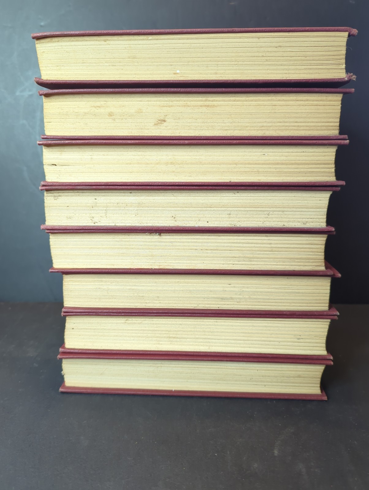The American International Encyclopedia Set of 16 Encyclopedias 1954 Red Gold