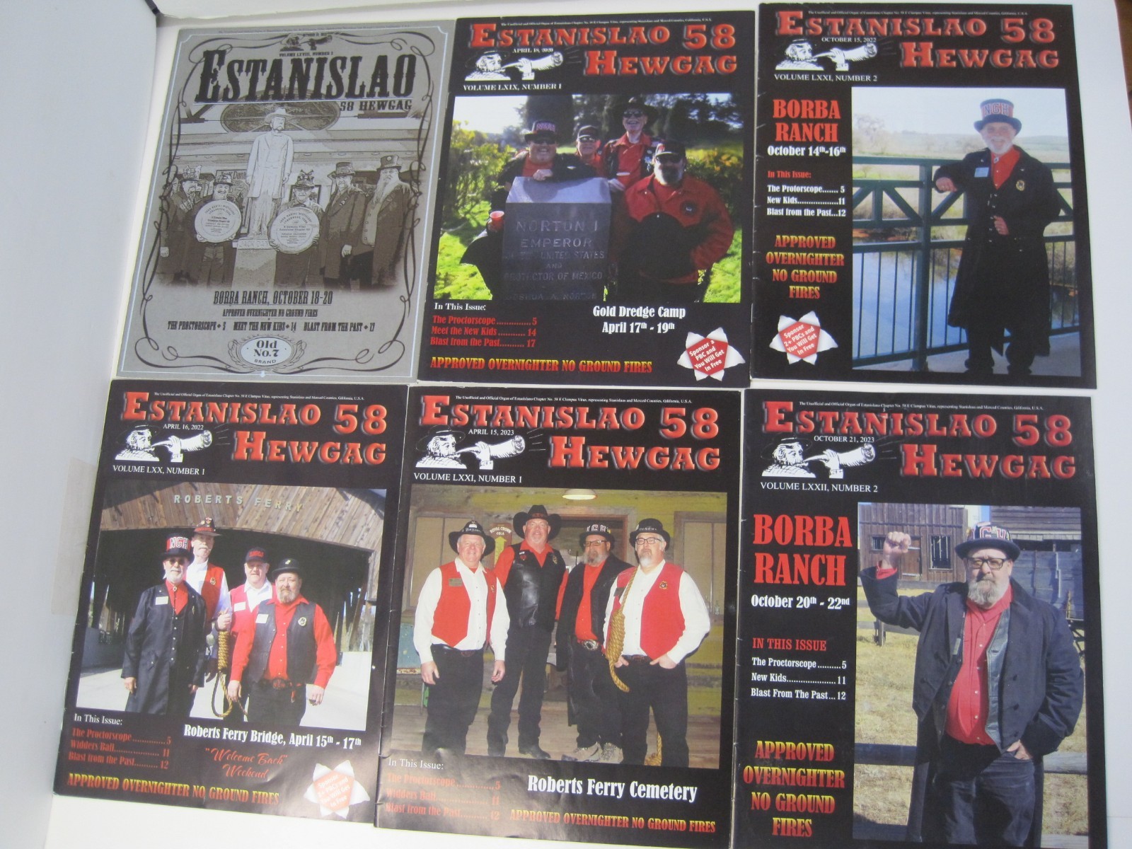 Estanislao Hewgag Clampers ECV Newsletter Lot of 34 – 2006-2025 E Clampus Vitus