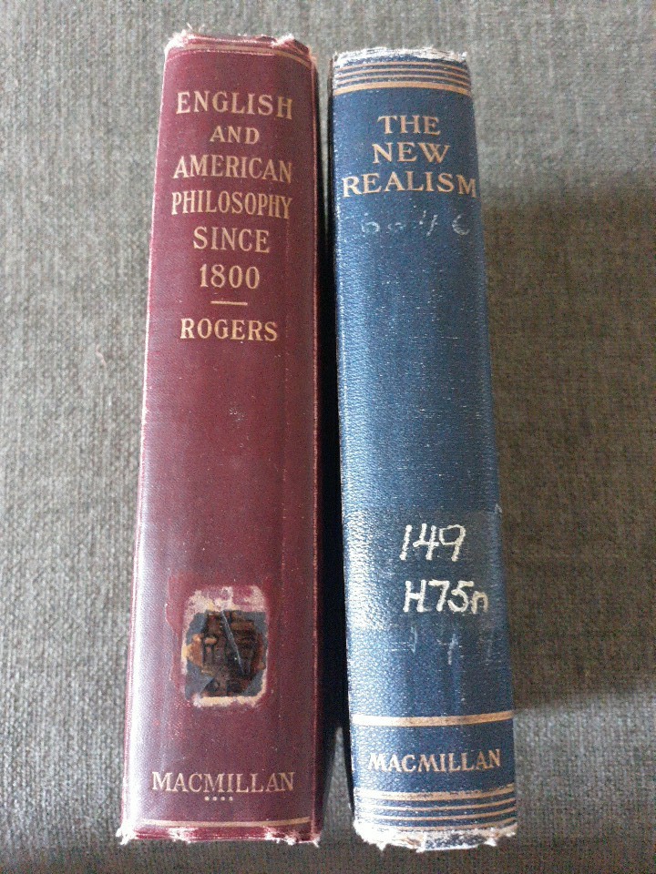 2 Vintage Philosophy Books-The New Realism + Eng. & Am. Phil. Since 1800 X-lib.