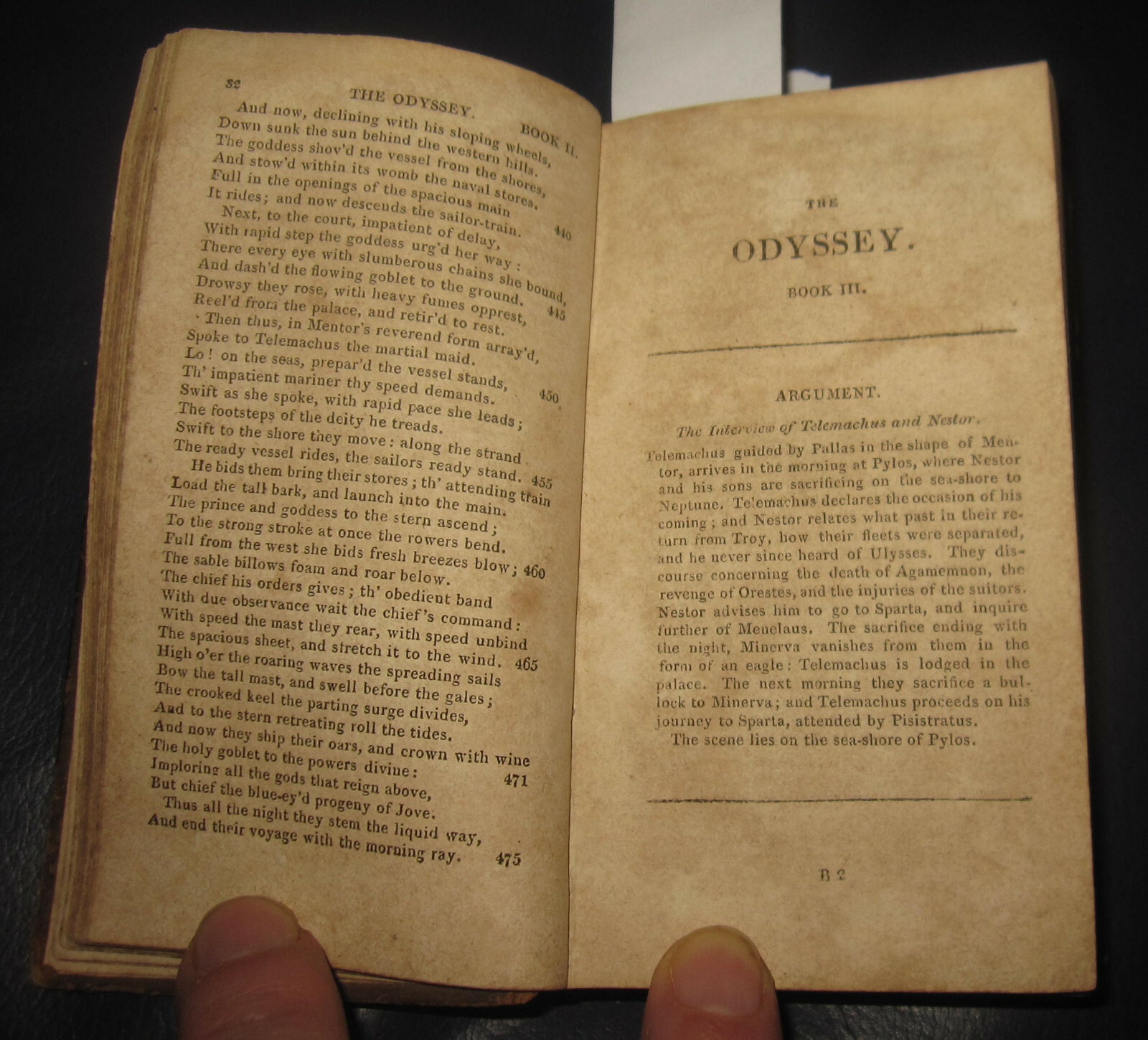 1811 HOMER, POPE, The Odyssey of Homer, Battle of the Frogs and Mice. ODISSEA