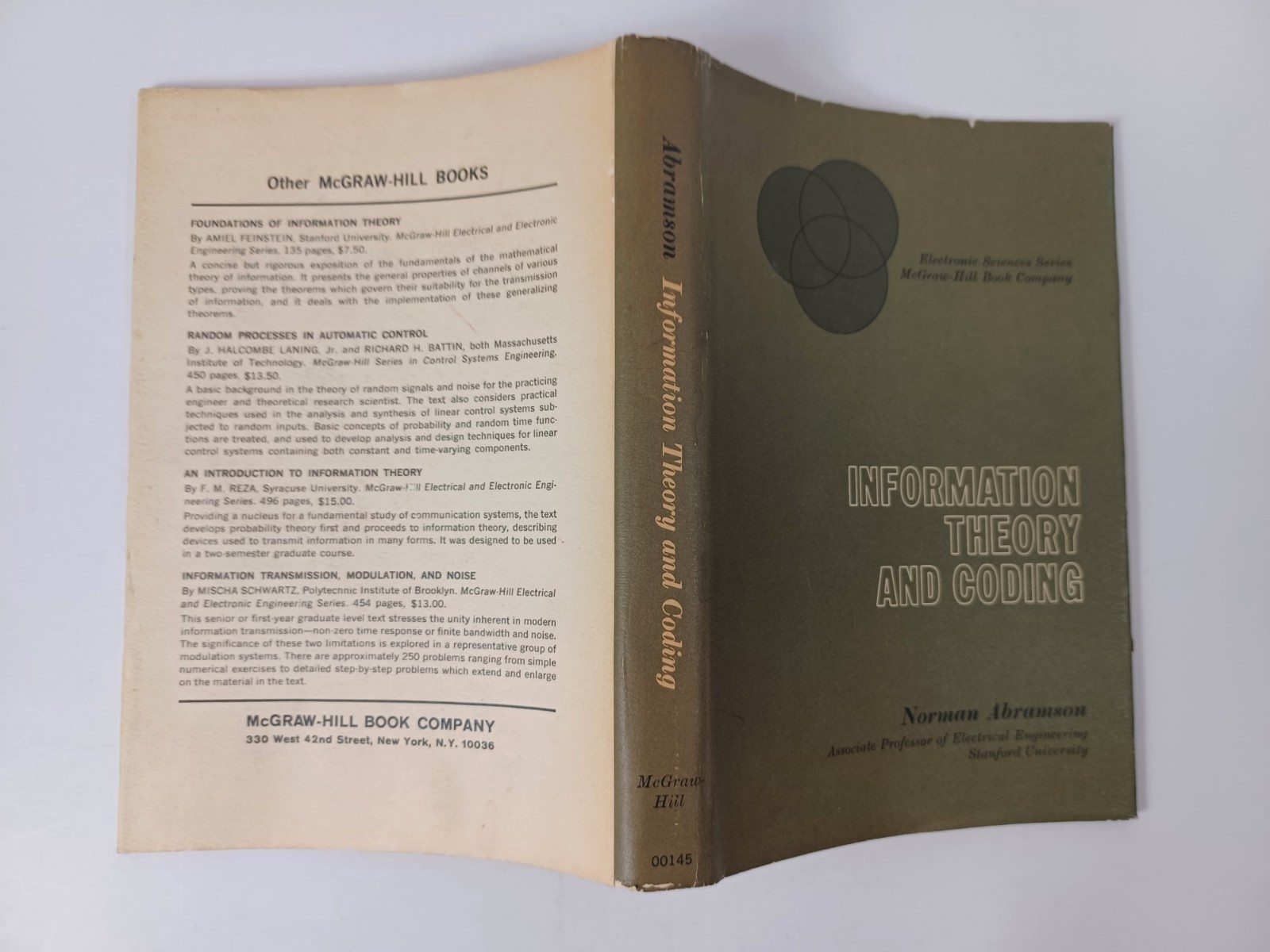 Information Theory and Coding (Norman Abramson – 1963) HC DJ McGraw Hill