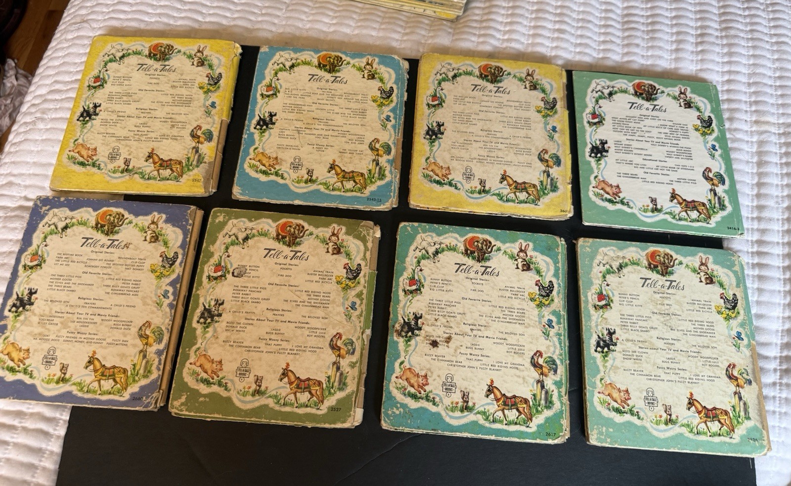 Lot of 8 Vintage 1950’s-60’s WHITMAN Tell-A-Tale Children’s Animal Books