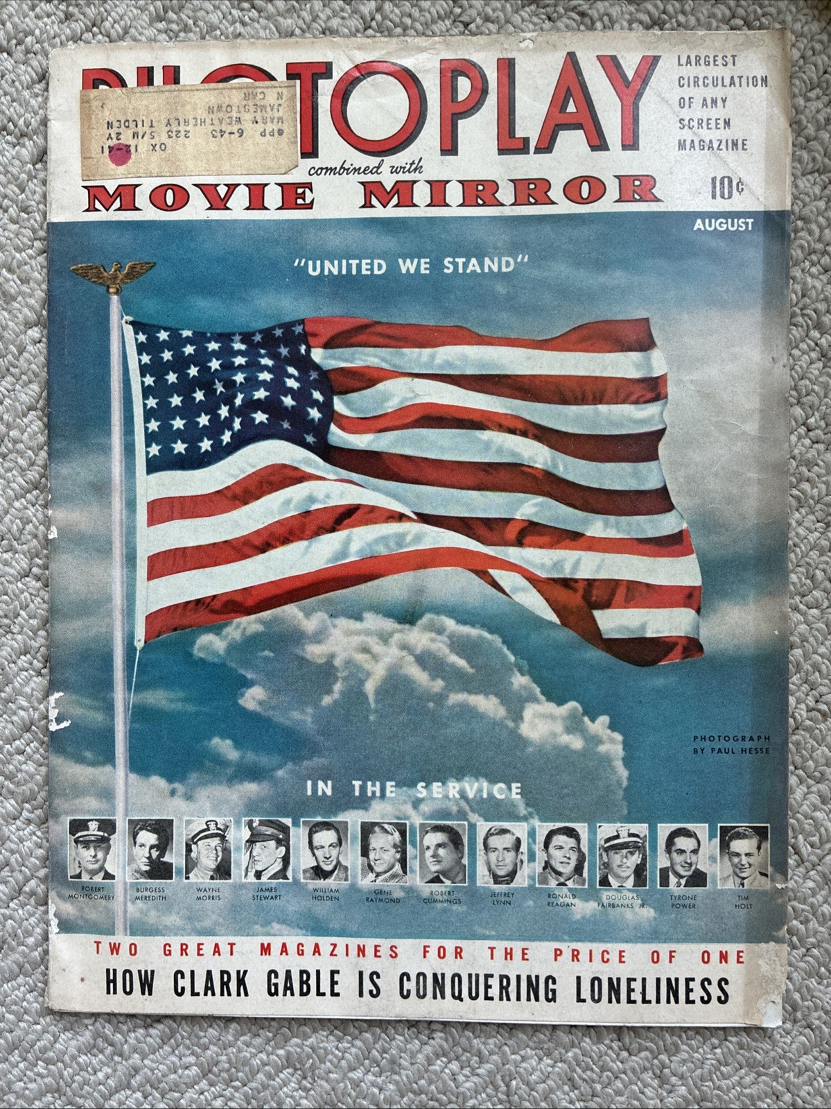 Photo Play Combined With Movie Mirror August 1942 Clark Gable
