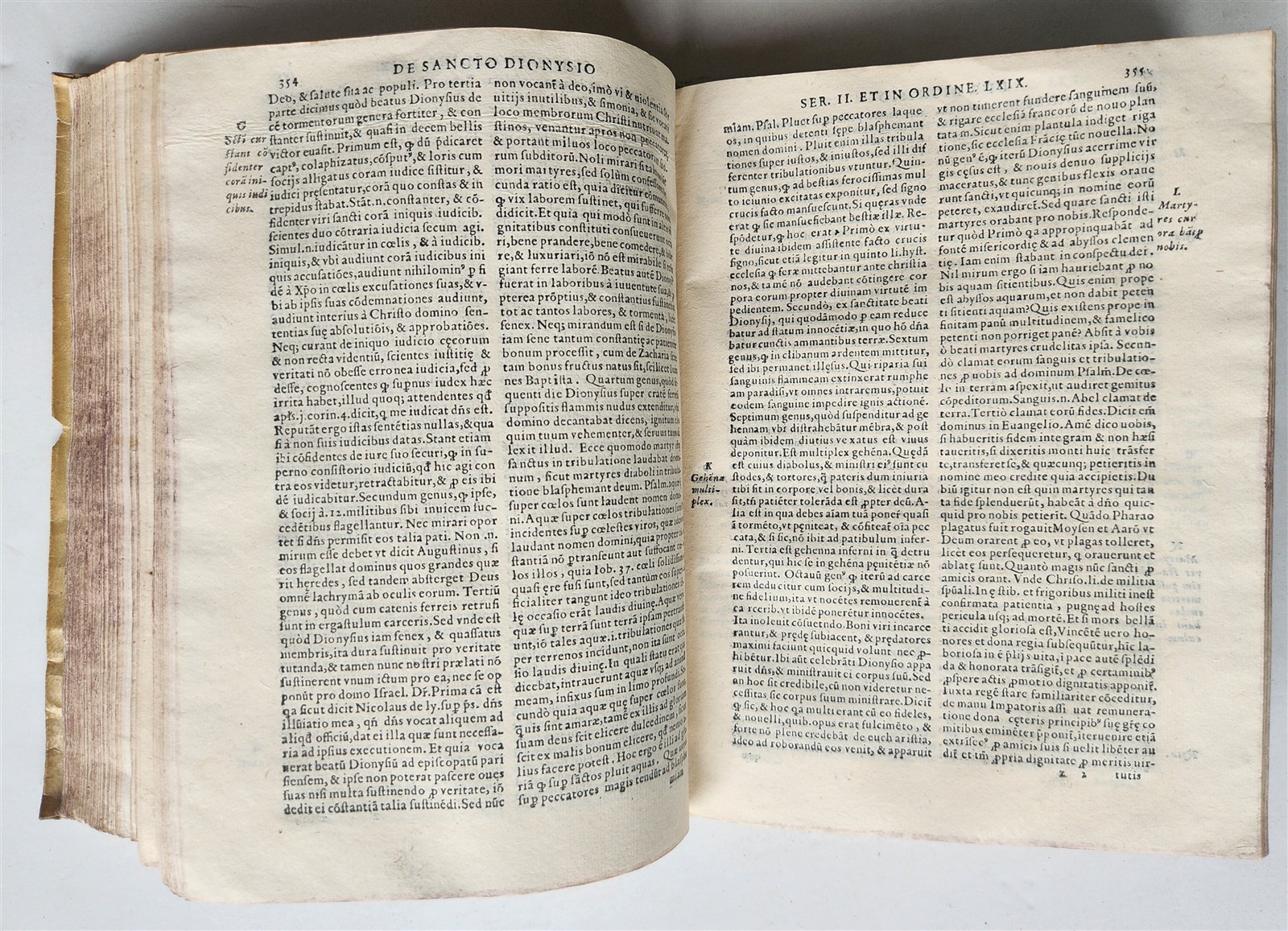 1576 SERMONUM de SANTIS by Johannes Raulin antique VELLUM BINDING