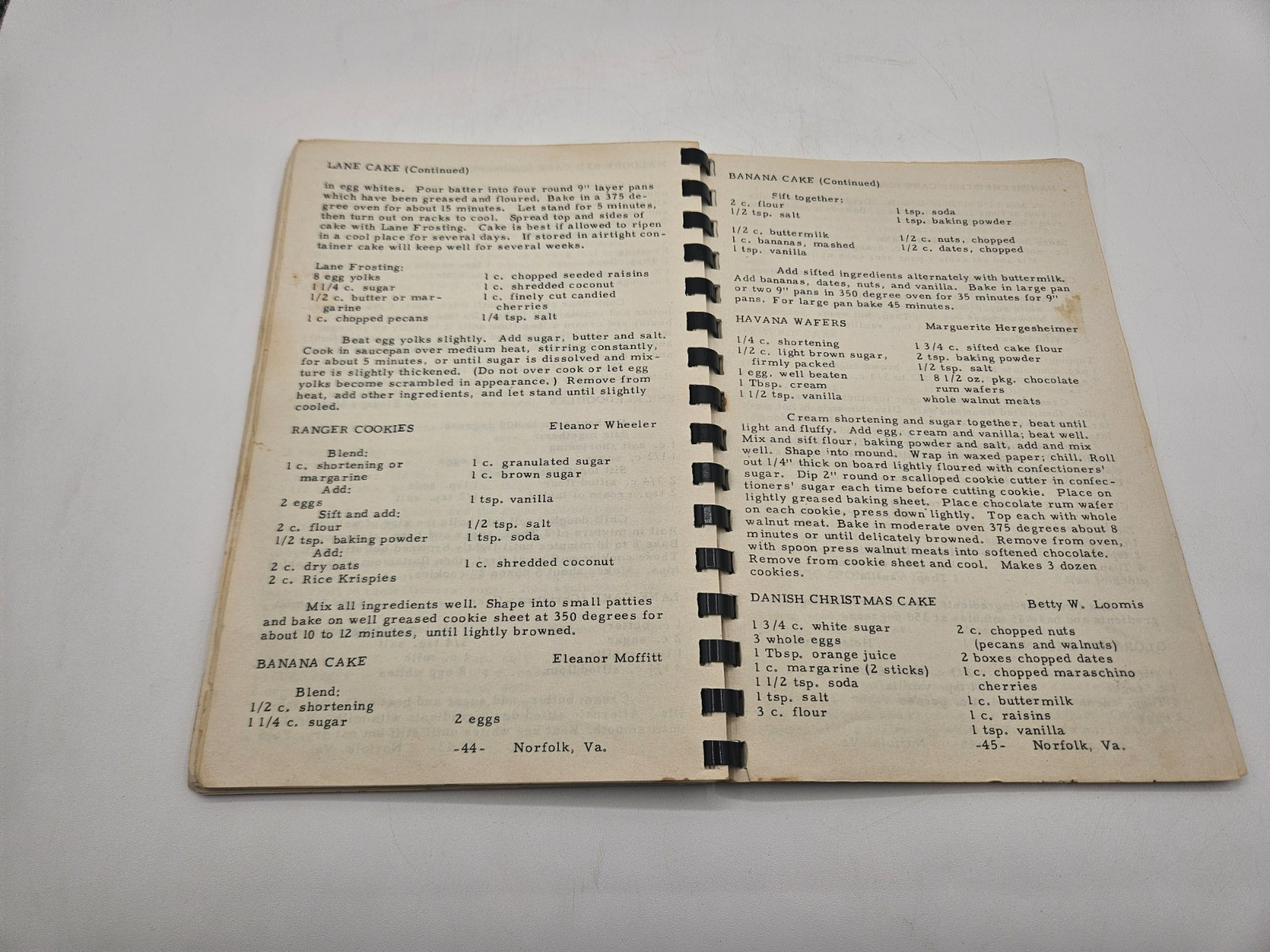 1959 USS Randolph Officers’ Wives’ Club Star Recipes Spiral Cookbook Norfolk VA
