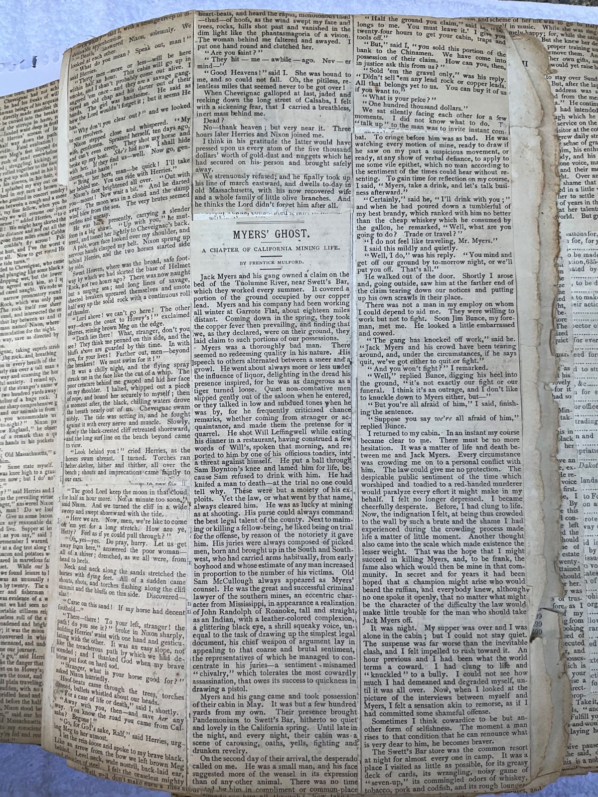 Antique Vintage 1870 Law Book w 1870-1880s Subscription Stories Pasted -Altered