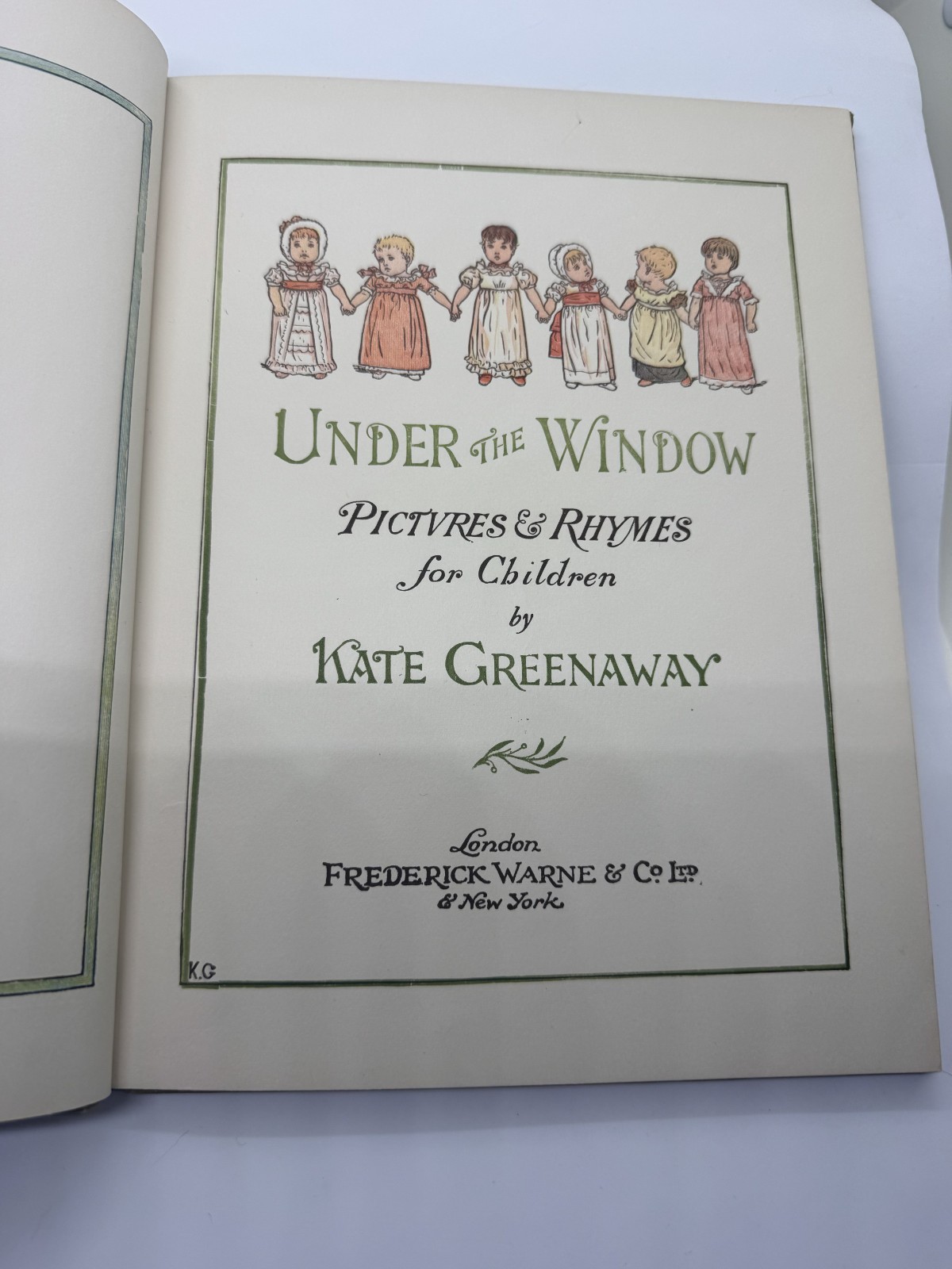 Under the Window Kate Greenaway Vintage Childrens Book Frederick Warne c1920