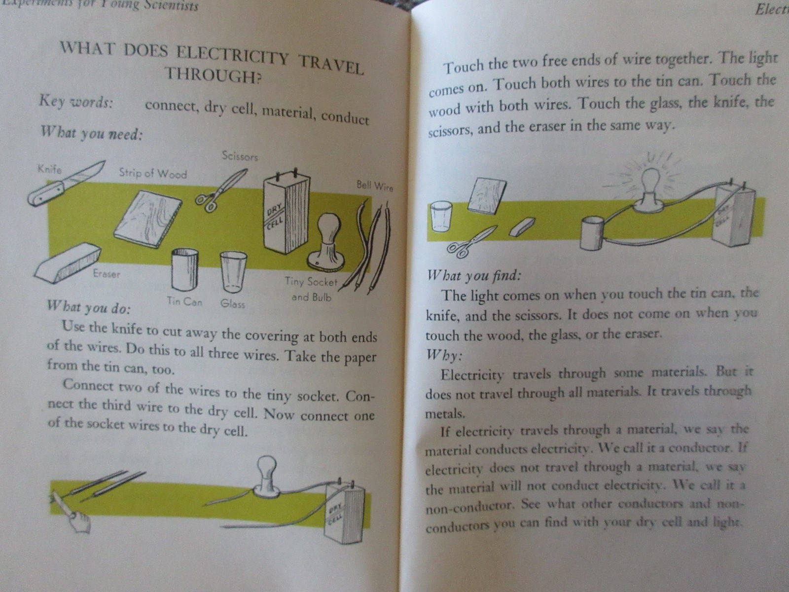 Experiments for Young Scientists (1964) by Jimmy Stockard, Jr – Hardcover 1st Ed