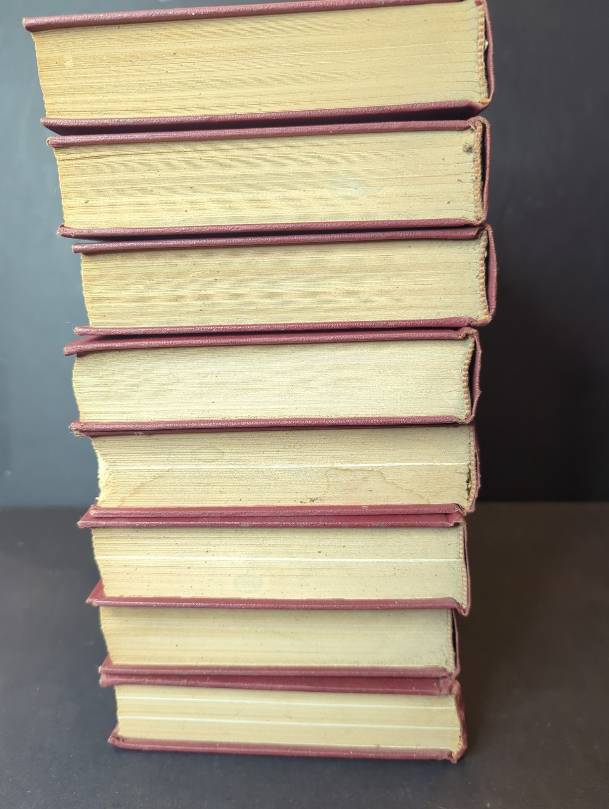 The American International Encyclopedia Set of 16 Encyclopedias 1954 Red Gold