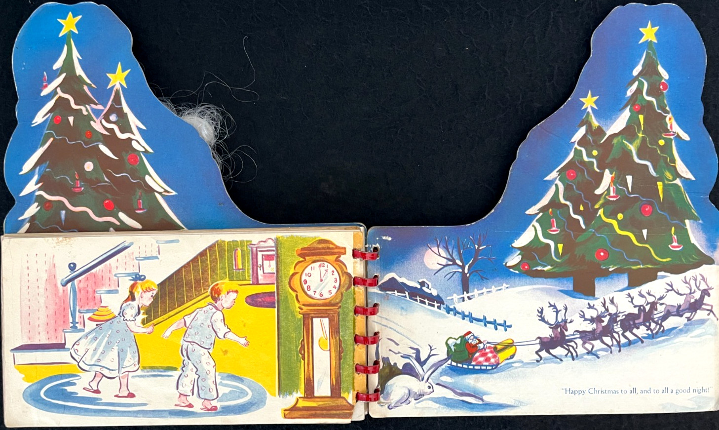 SANTA CLAUS BOOK, Night Before Christmas ~ 1947 children’s Capitol board book