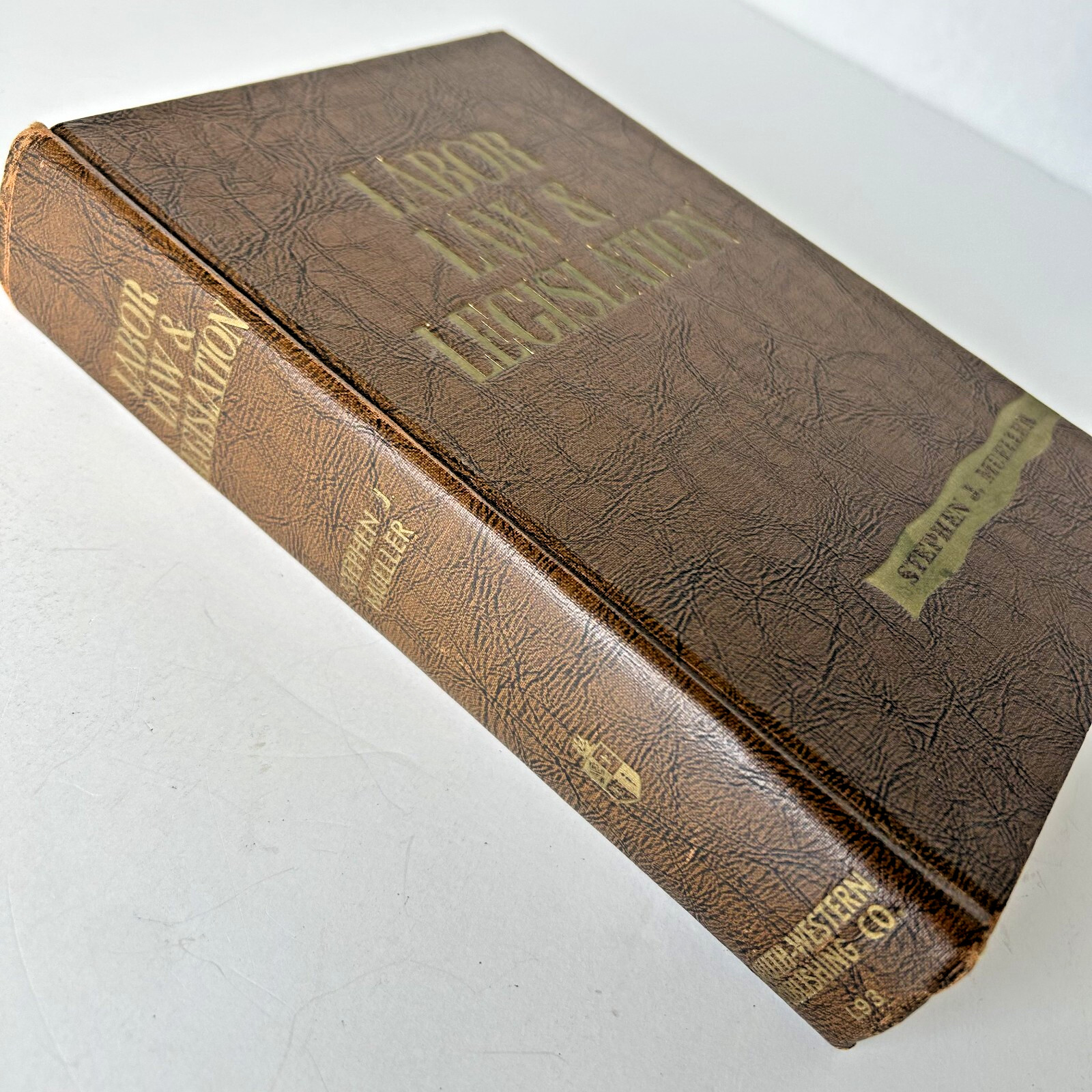 Labor Law and Legislation Hardcover Book By Stephen J. Mueller 1949 1st Edition