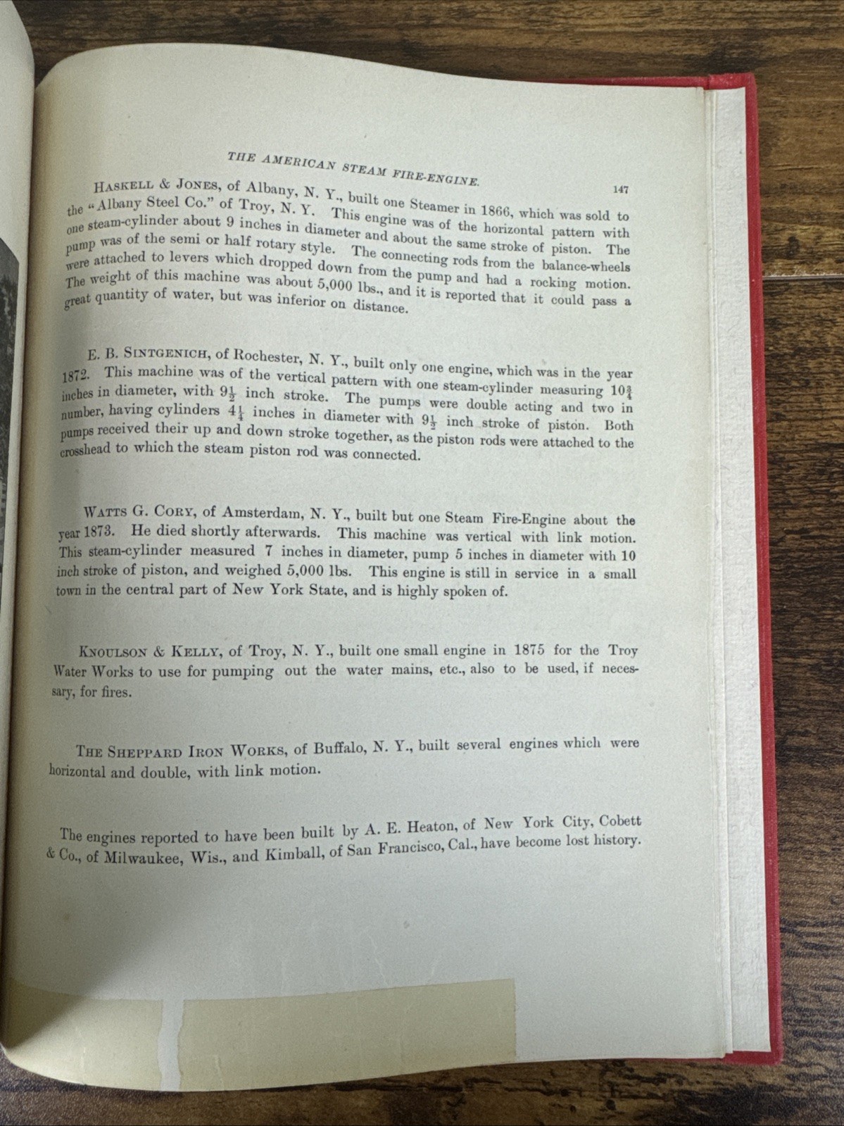 ANTIQUE 1896 HISTORY OF THE AMERICAN STEAM FIRE ENGINE BY WILLIAM T KING 1ST ED￼