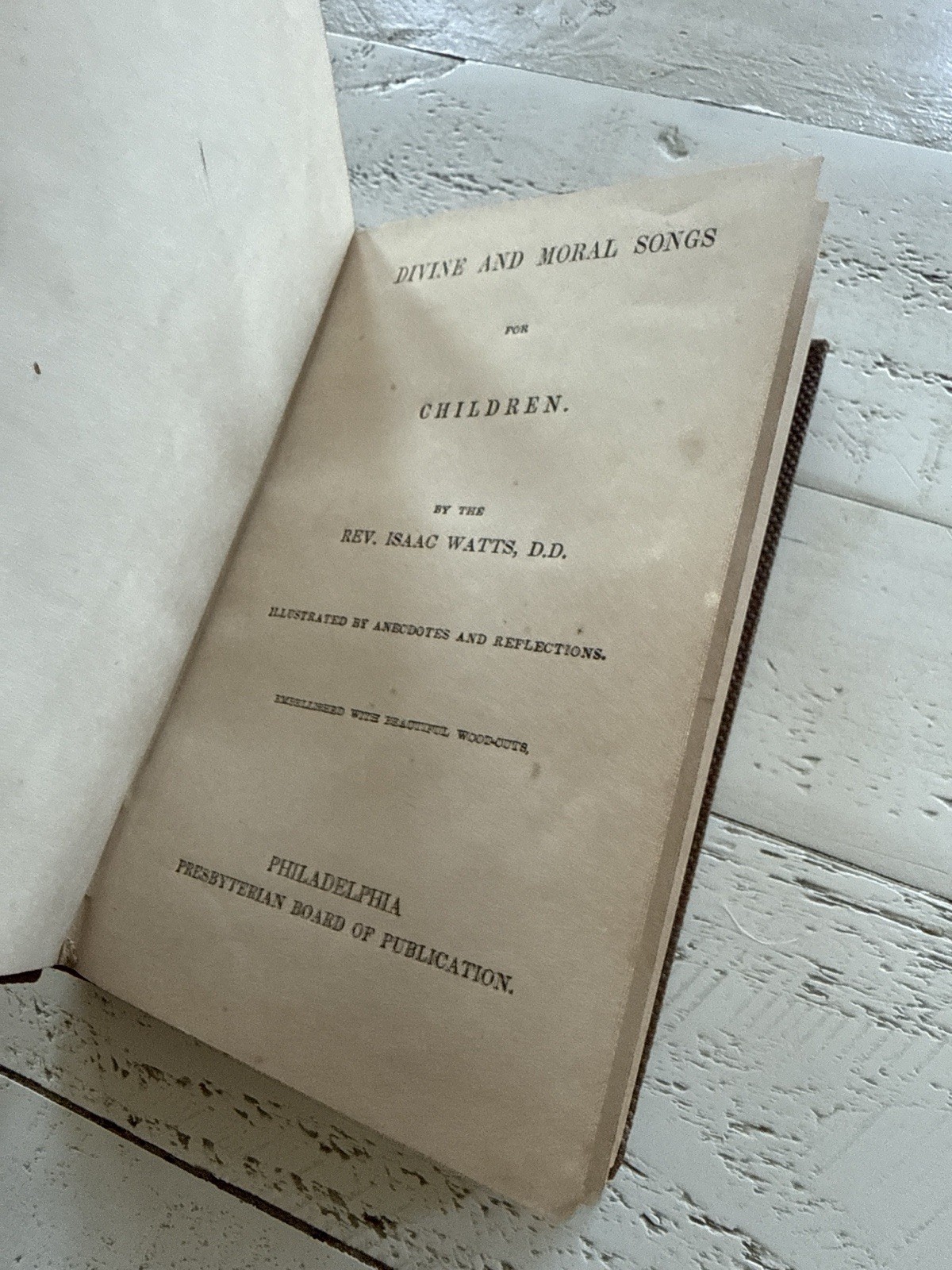 Divine Moral Songs Children Isaac Watts HC Decorative Presbyterian Youth