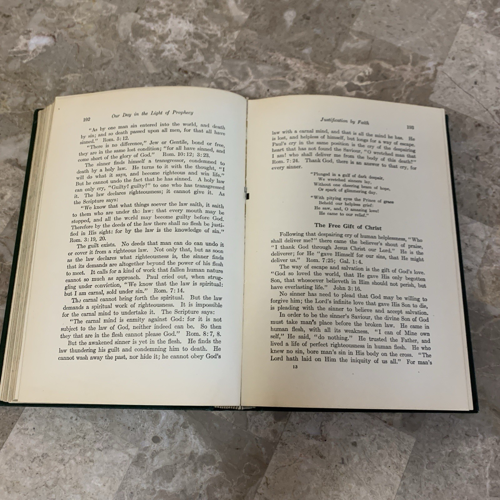 1918 Antique Religious Book Our Day in the Light of Prophecy W.A Spicer HC Bible