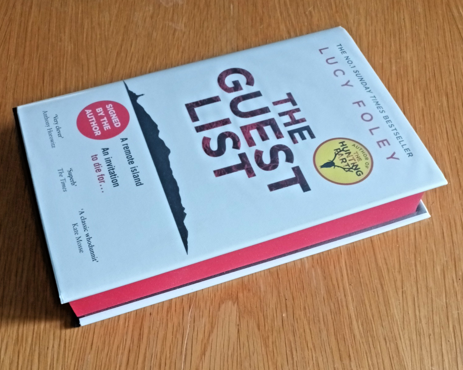 Lucy Foley, The Guest List, Signed 1st Print Hardback, Red Sprayed Edges- 2020