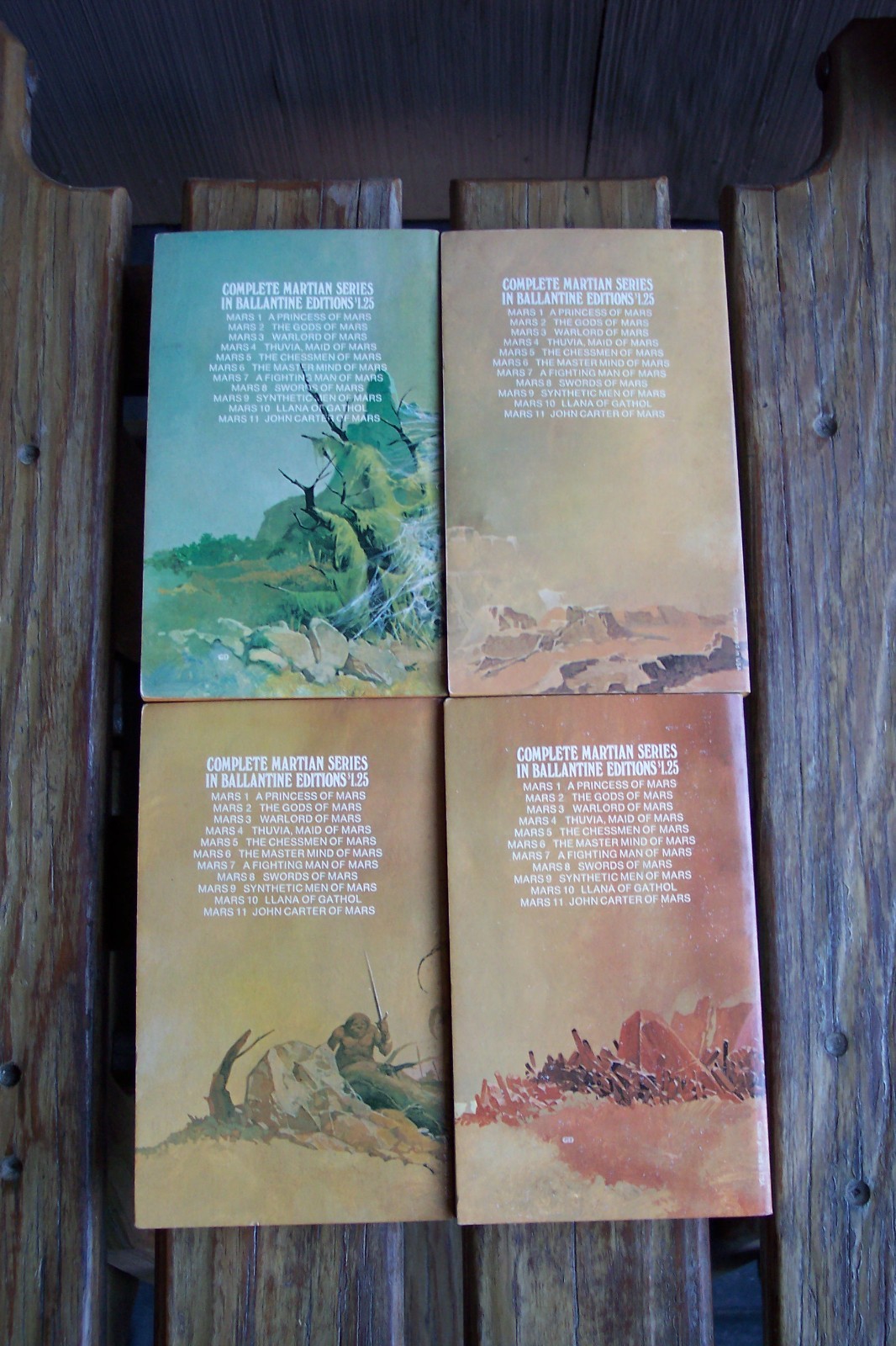 Edgar Rice Burroughs Lot Mars / Barsoom Set 1-10 Vintage Ballantine 1970s PB