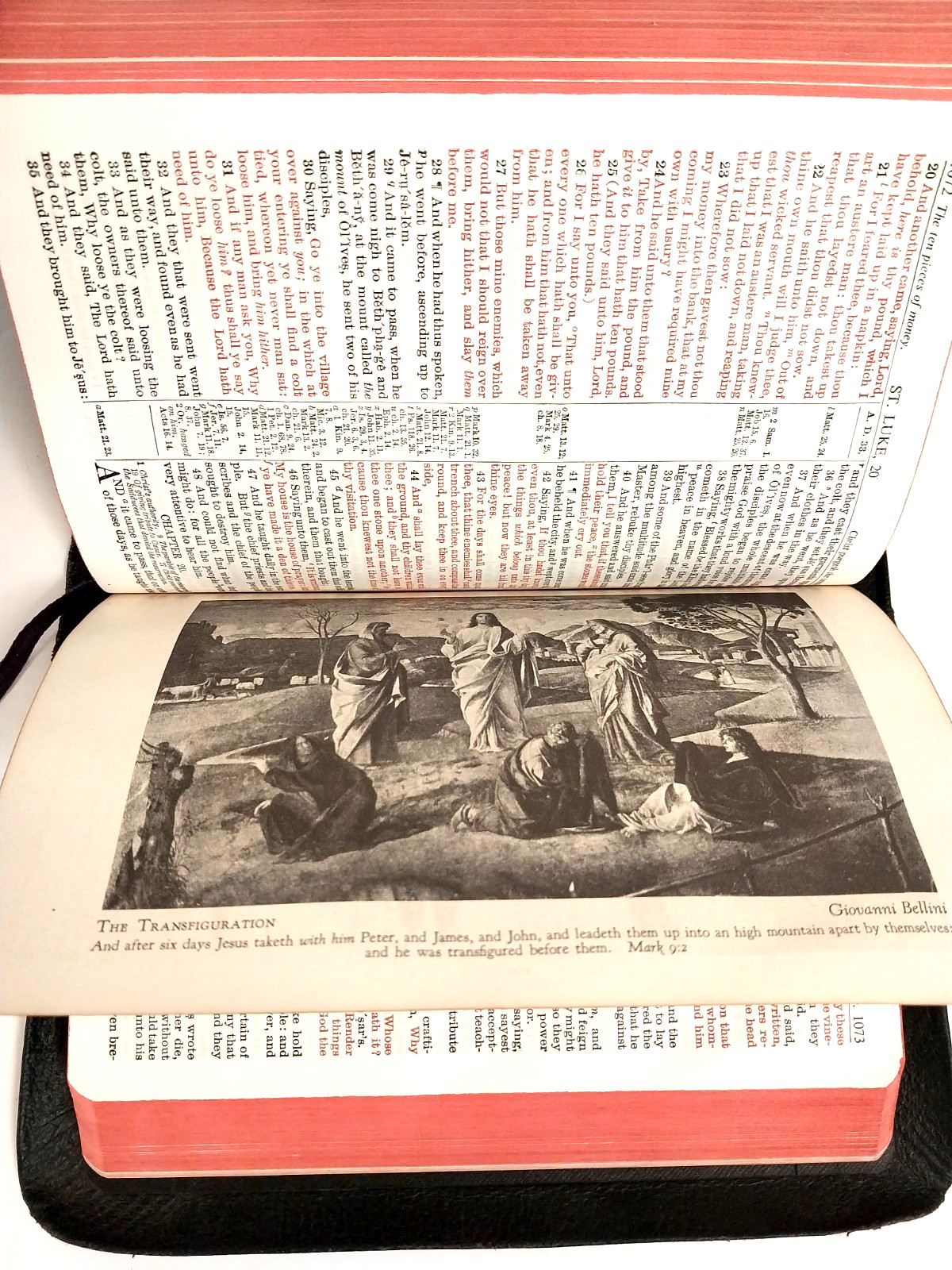 Holy Bible Concordance KJV Red Letter Illustrated Leather World Pub Co
