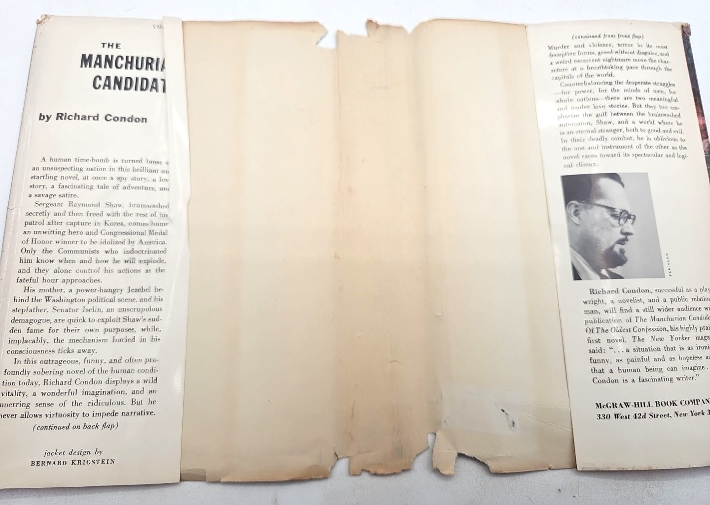 The Manchurian Candidate Richard Condon 1959 McGraw-Hill 1st Edition Hardcover