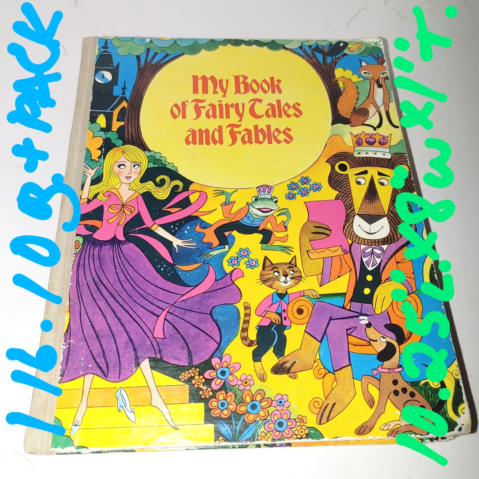 VTG My Book Of Fairy Tales And Fables HC Brown Watson Romania BW-FF2 Price Tag
