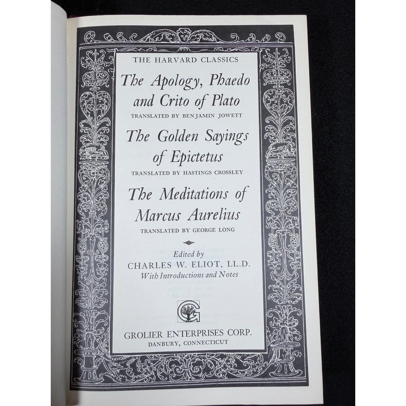 Harvard Classics Plato Epictetus Marcus Aurelius Grolier 1980 Gilt Edge Burgundy