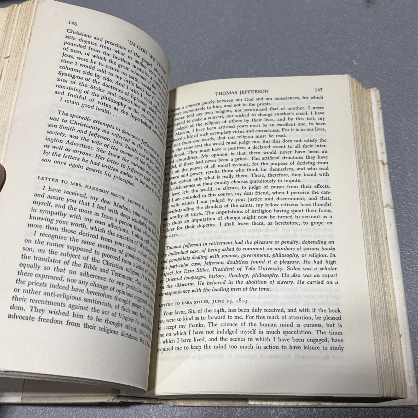 Vintage ** 1958 – IN GOD WE TRUST *** Fine 1st Edition HC/DJ Book Norman Cousins