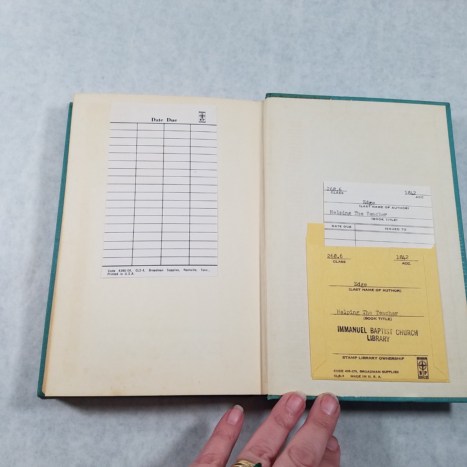 Helping the Teacher – 1959 Christian Hardcover by Findley B. Edge