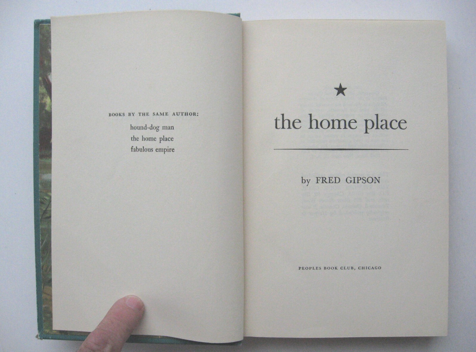 THE HOME PLACE ~ Fred Gipson HC 1950 Texas – 29