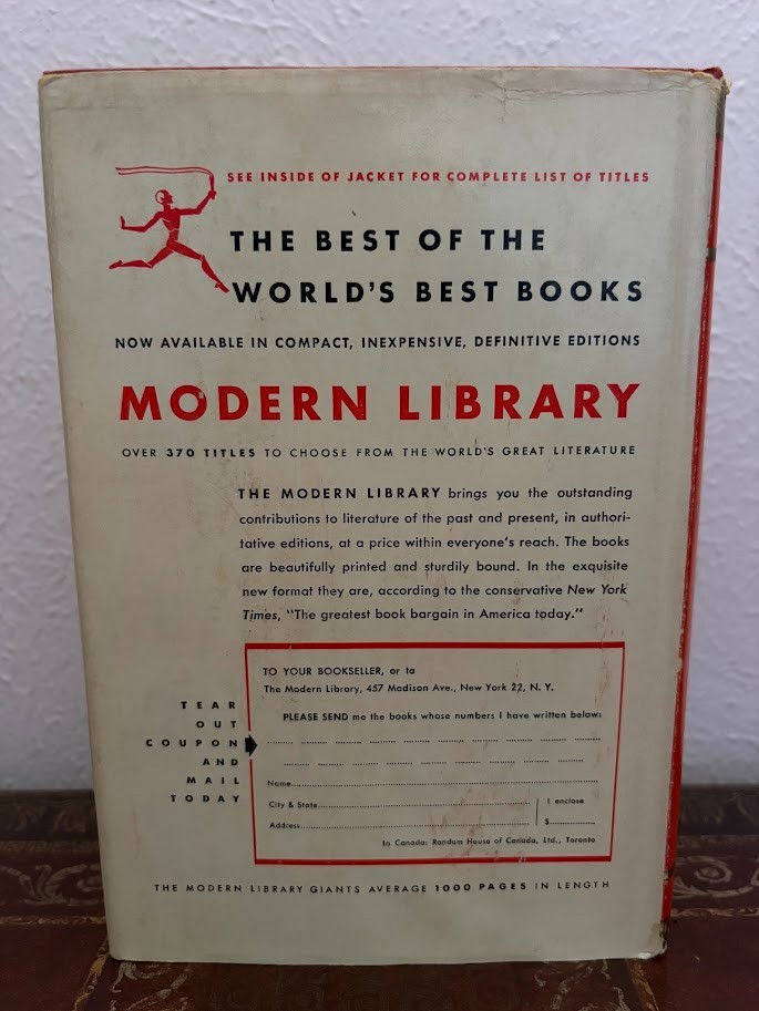 ULYSSES by JAMES JOYCE MODERN LIBRARY GIANT #G52 1961 HC/DJ EUC