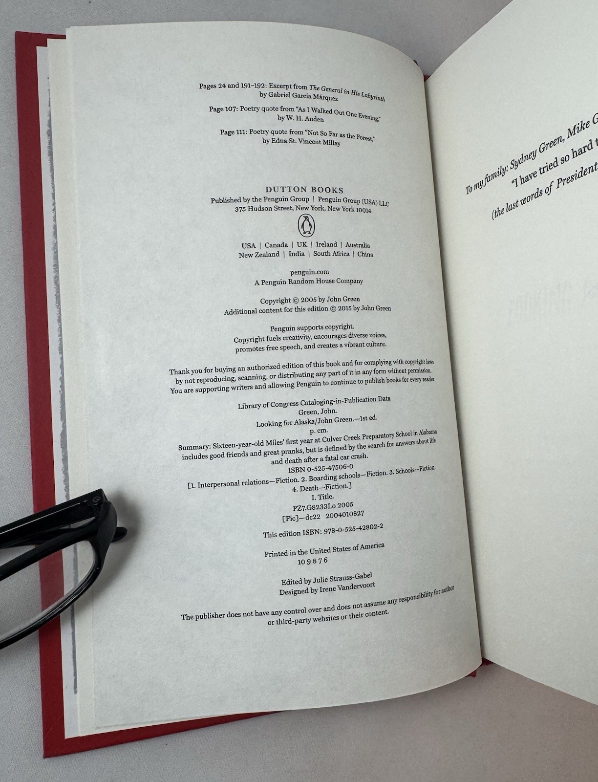 Looking For Alaska-John Green-SIGNED-RARE Deluxe Edition-Org DJ-1st Edition/6th