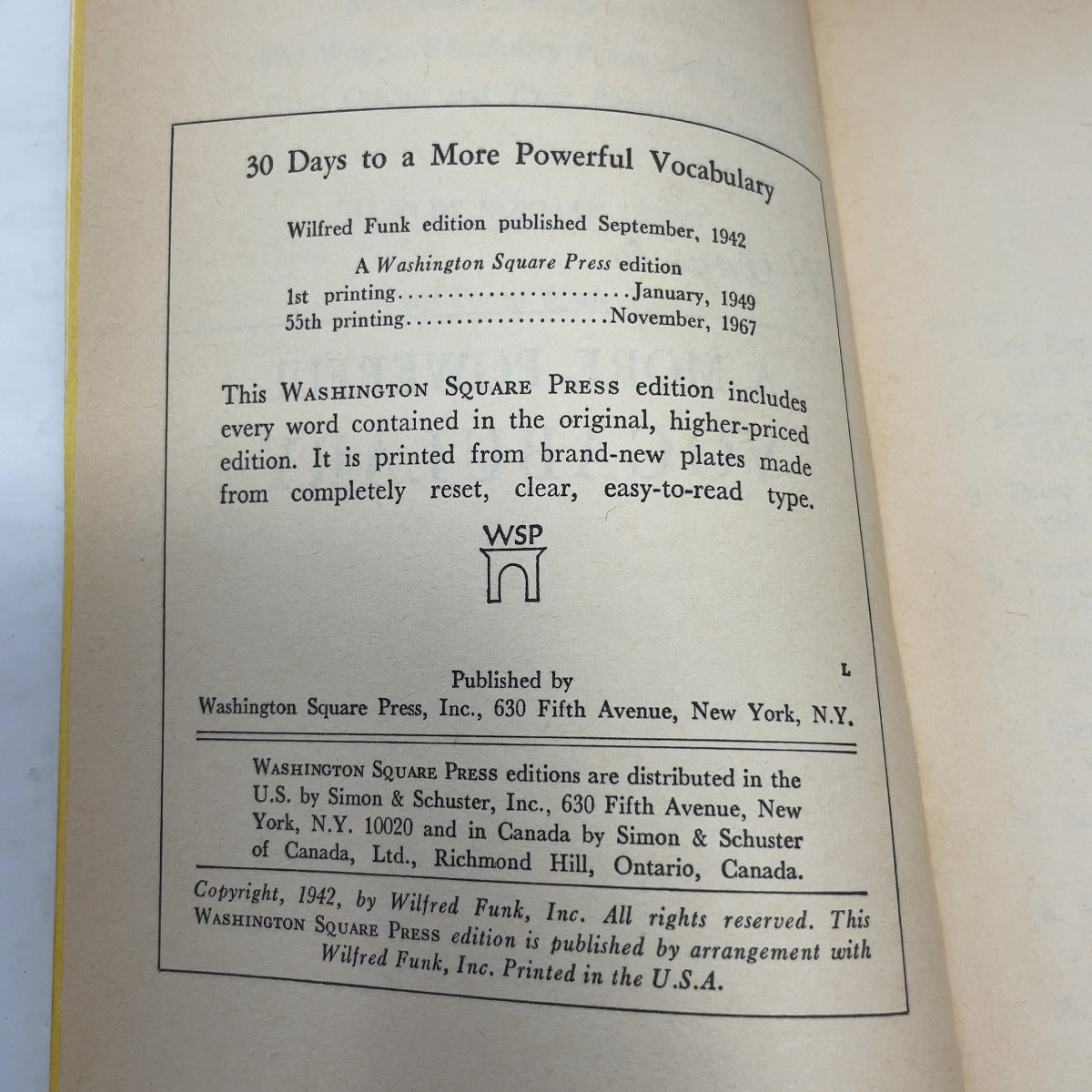 30 Days to a More Powerful Vocabulary by Wilfred Funk; Norman Lewis PB First Thu