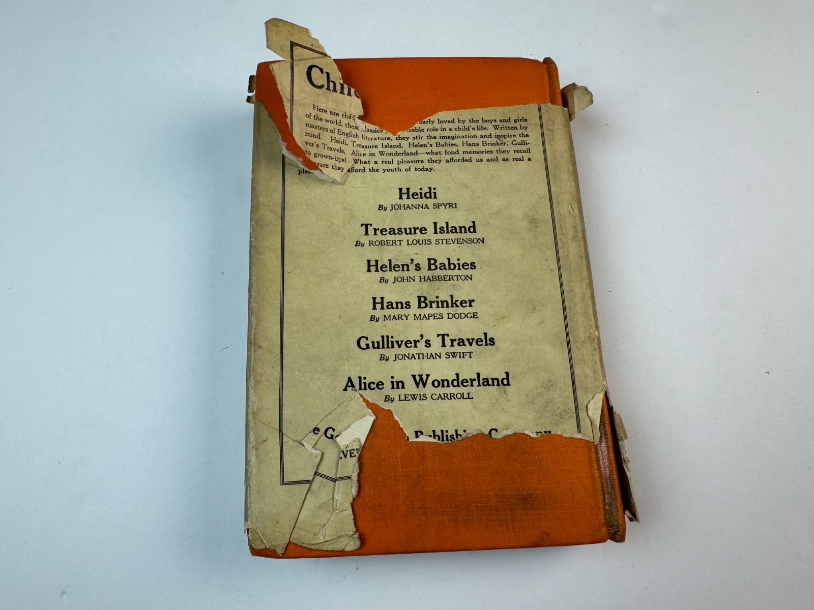Antique 1930s 1940s ALICE IN WONDERLAND Book By Lewis Carroll DJ Goldsmith Co.