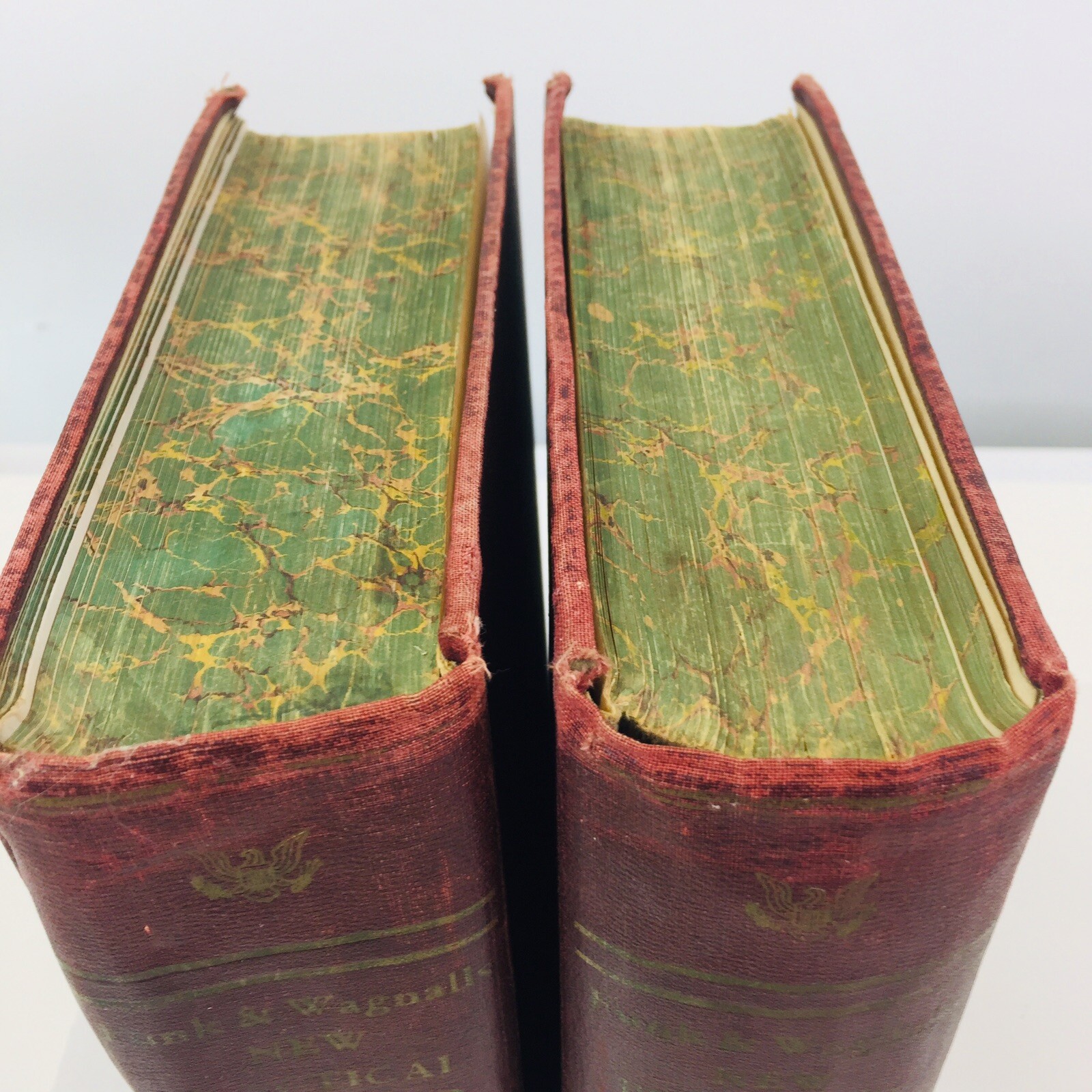 Bookshelf Decor 1948 Funk & Wagnall New Practical Standard Dictionary Vol 1 & 2