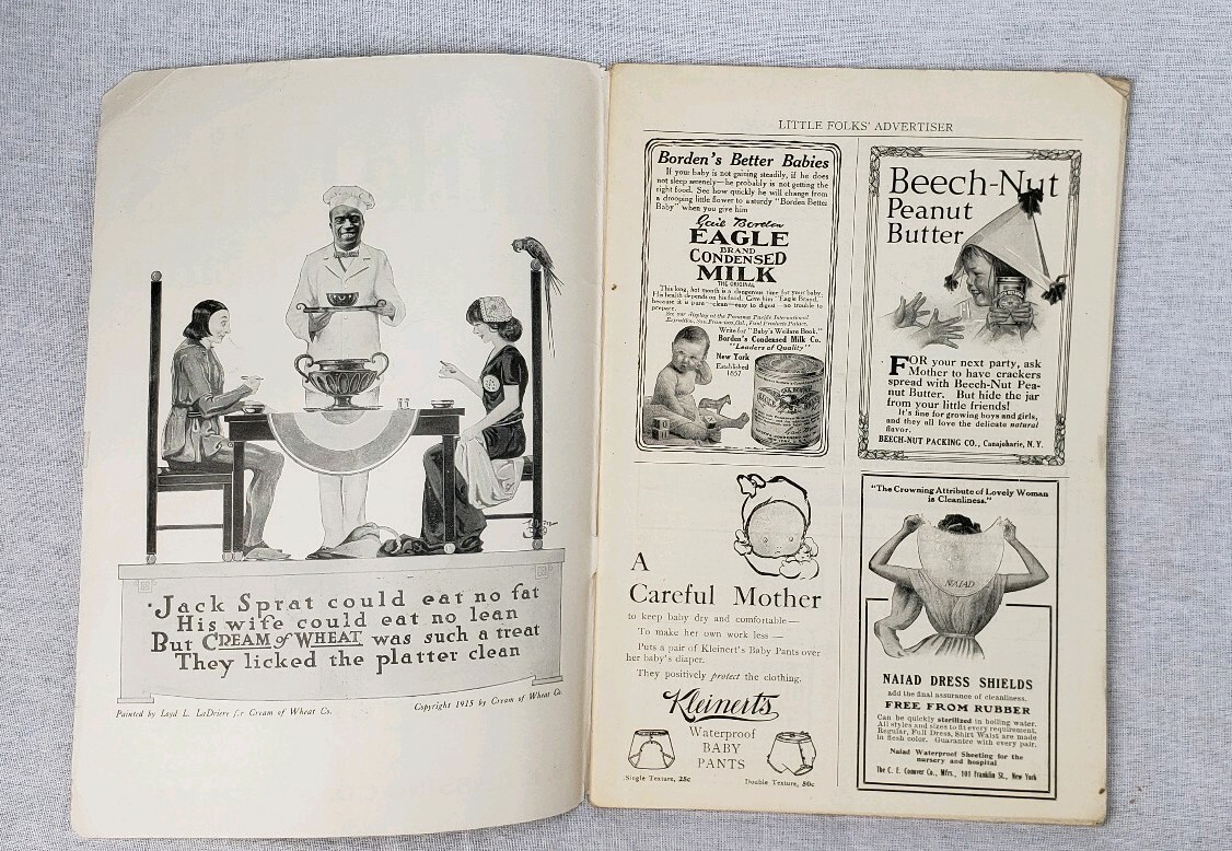 Antique Little Folks Monthly Children’s Magazine August 1915 Great Advertising