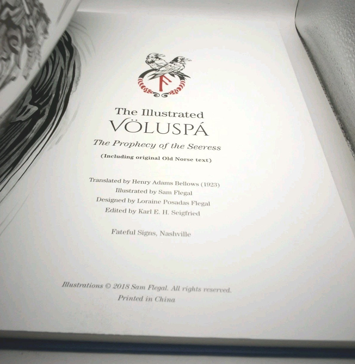 SIGNED by illustrator Sam Flegal: “Voluspa,” the Poetic Edda in English, Norse