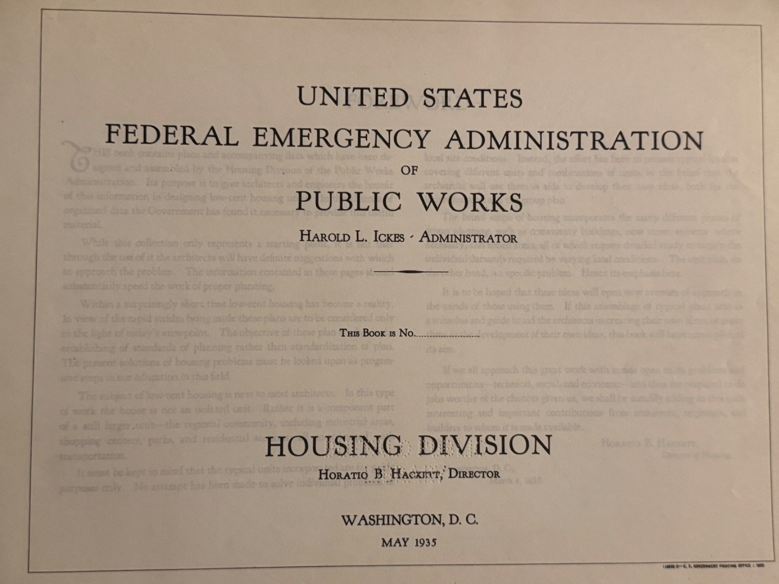 1935 PWA Housing Division Unit Plans Low Rent Housing Architecture Portfolio