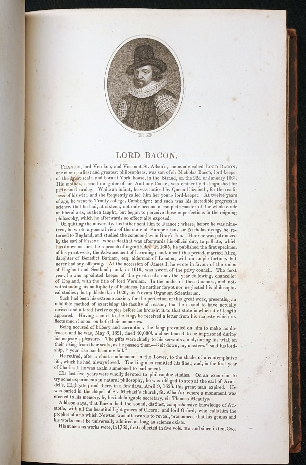 Antiquarian BIOGRAPHICAL CABINET VOL 1 Harrison 1823 Capt Cook Milton Chaucer ++