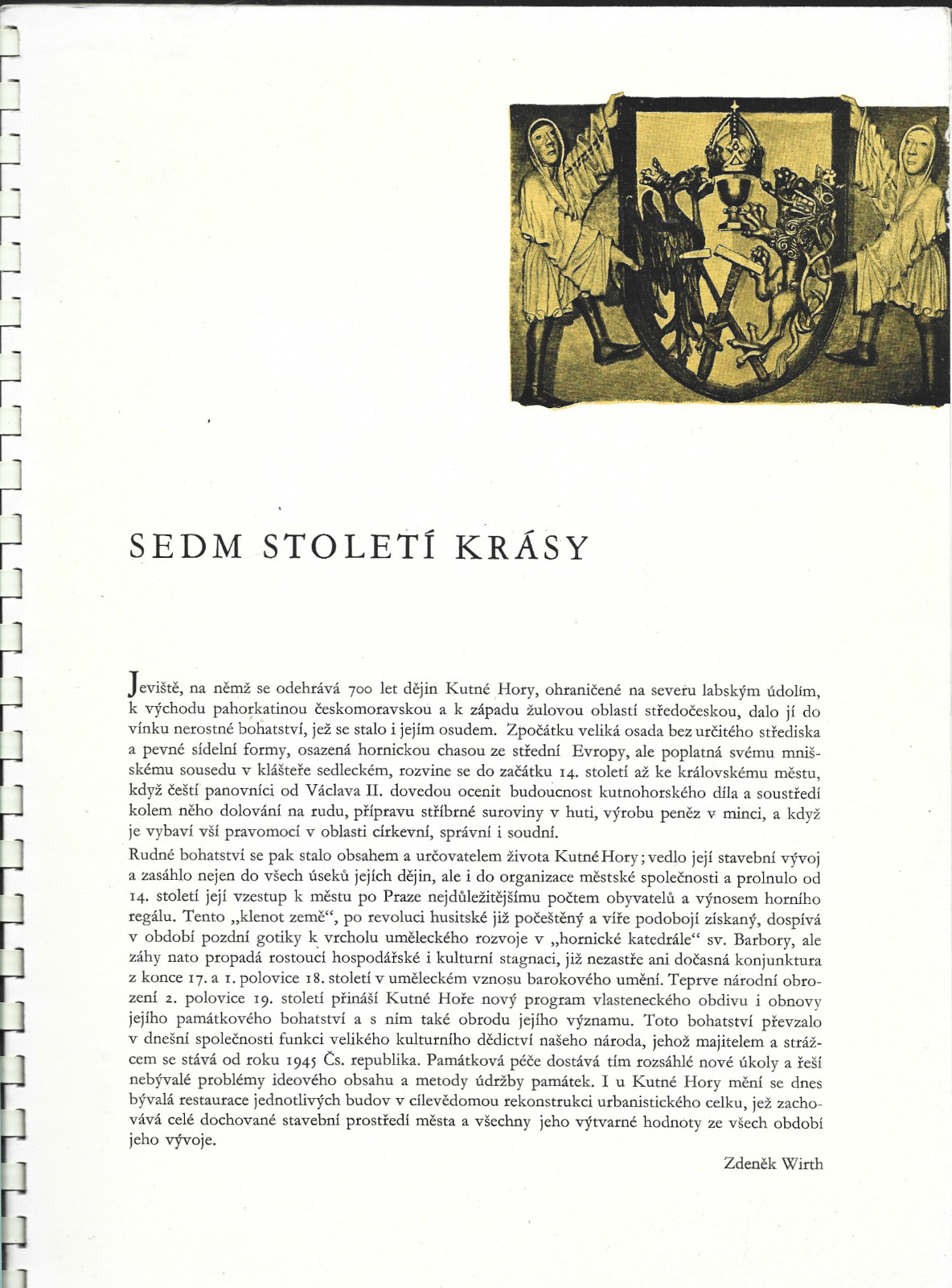 Kutna Hora Seven Centuries 1960 Spiral Bound Paperback Czech Edition