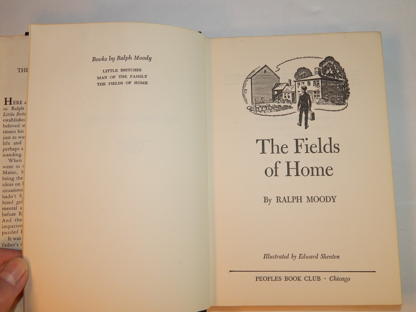 The Fields of Home by 1953 Ralph Moody Hardback Dustcover