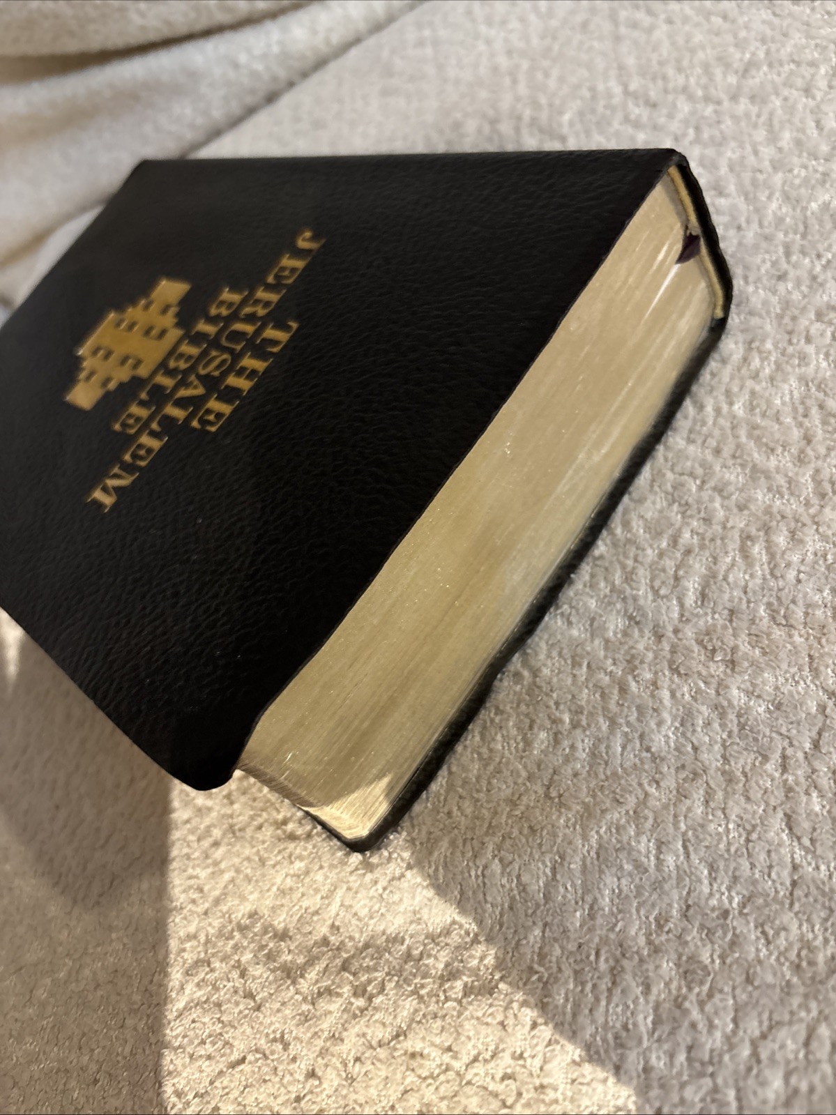 The Jerusalem Bible 1966 Doubleday Alexander Jones Black Softcover Faux Leather