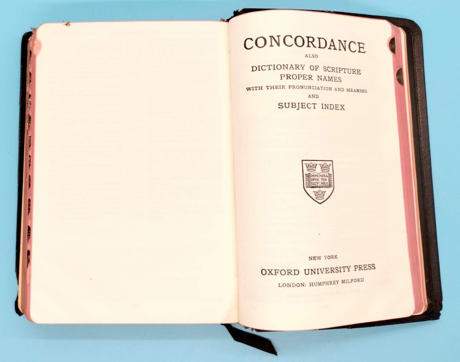 Oxford KJV Holy Bible Brevier 16mo Indexed India Paper Persian Silk Sewed