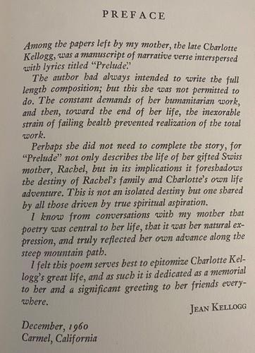 PRELUDE by Charlotte Kellogg 1960 Ward Ritchie Press Limited Edition 1/300