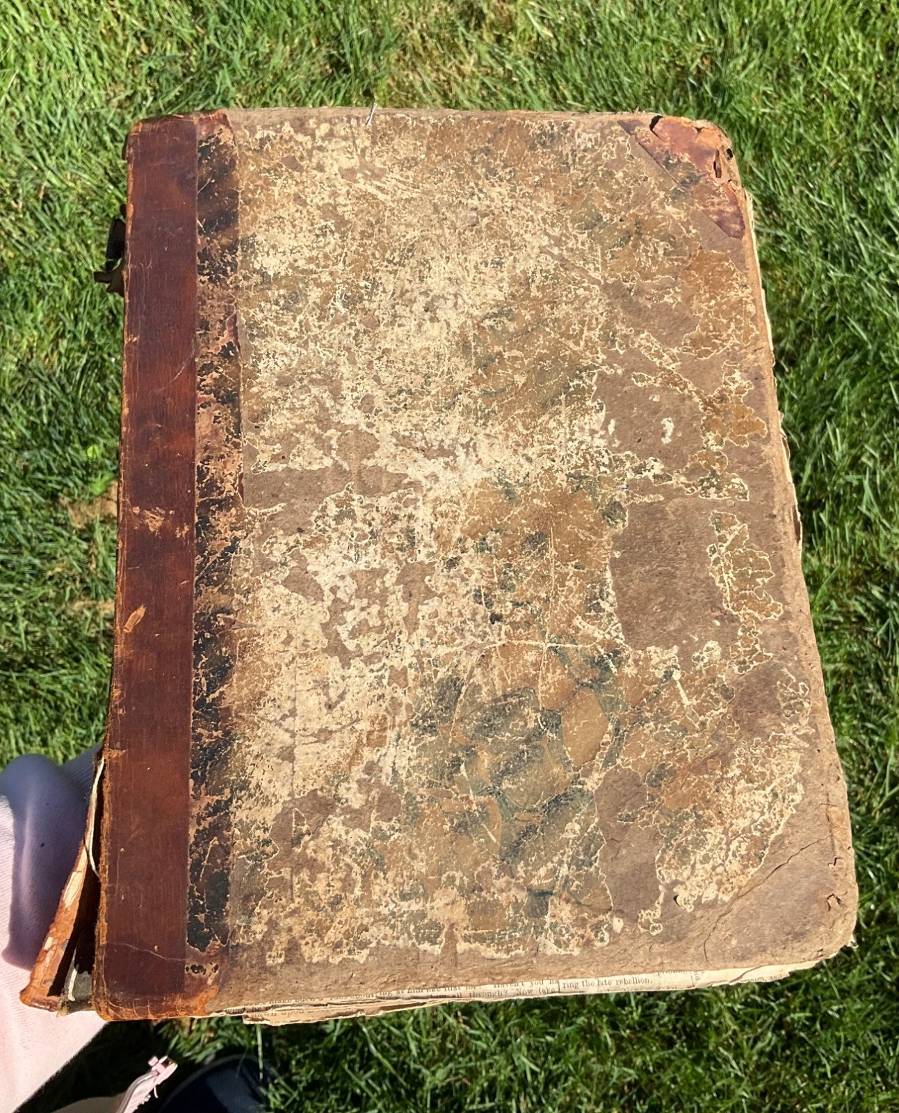 Antique Vintage 1870 Law Book w 1870-1880s Subscription Stories Pasted -Altered