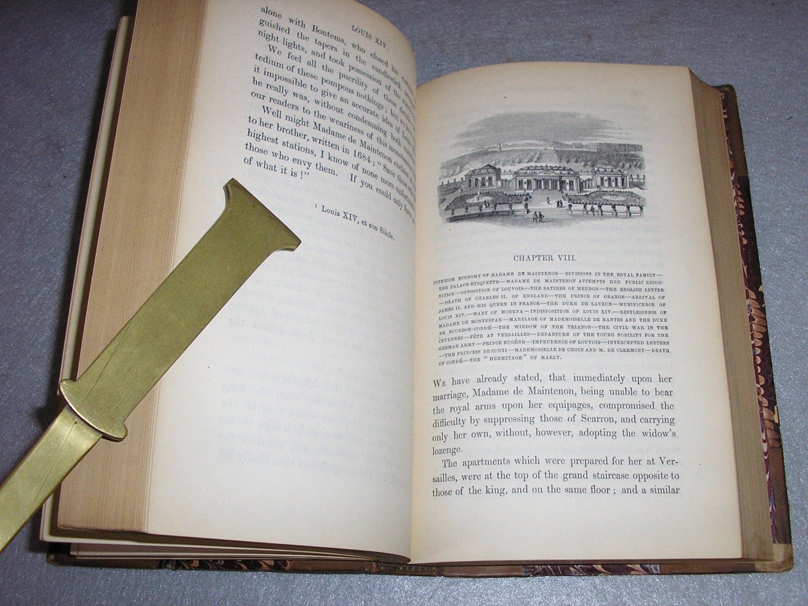 Antique France History Books Life of Louis XIV Pardoe Illustrated Leather 1847