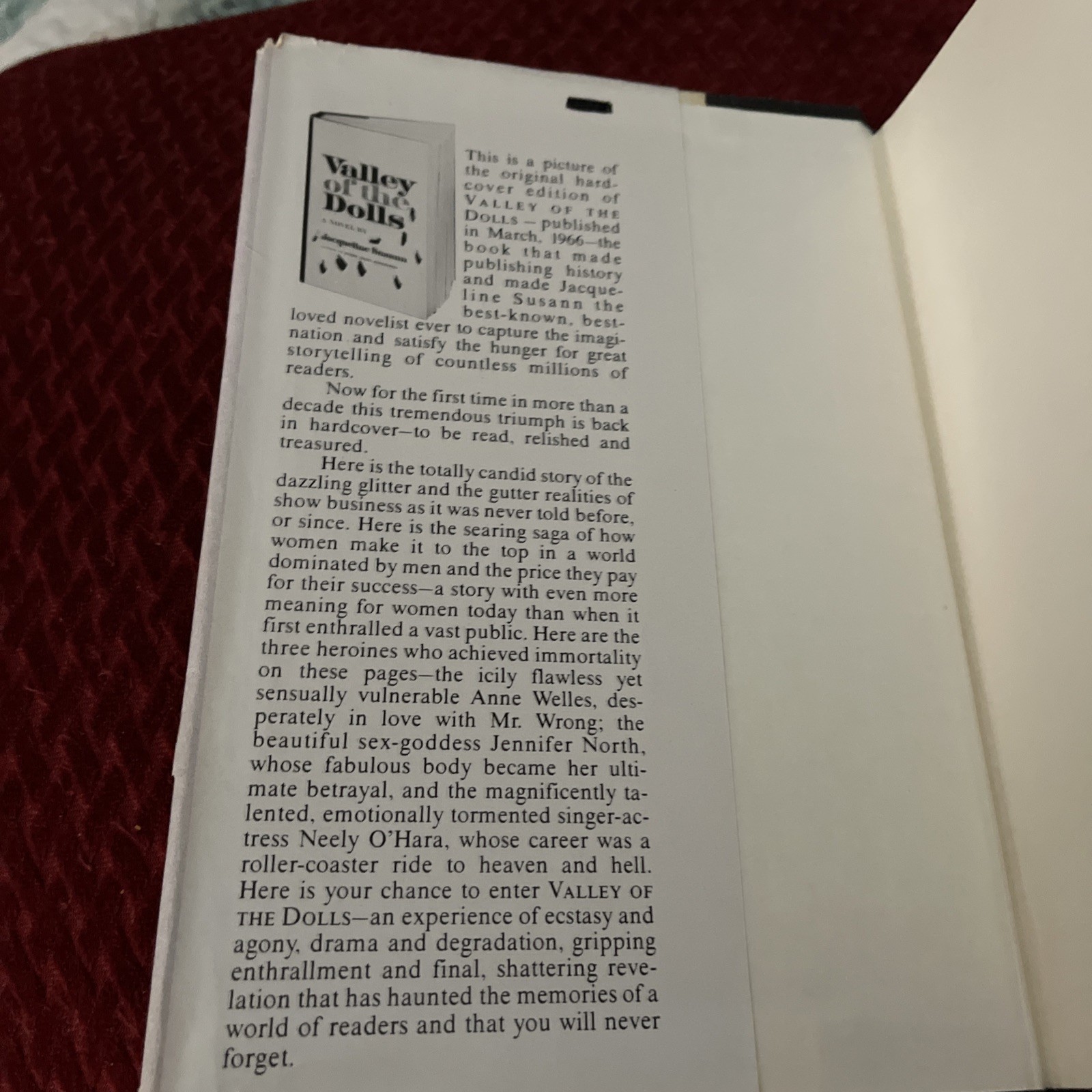 Valley of the Dolls – Special 15th Anniversary Edition 1981 Newmarket, J. Susann