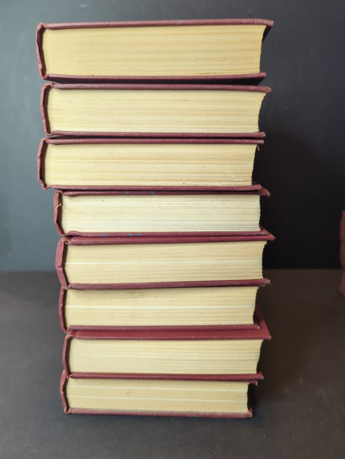 The American International Encyclopedia Set of 16 Encyclopedias 1954 Red Gold