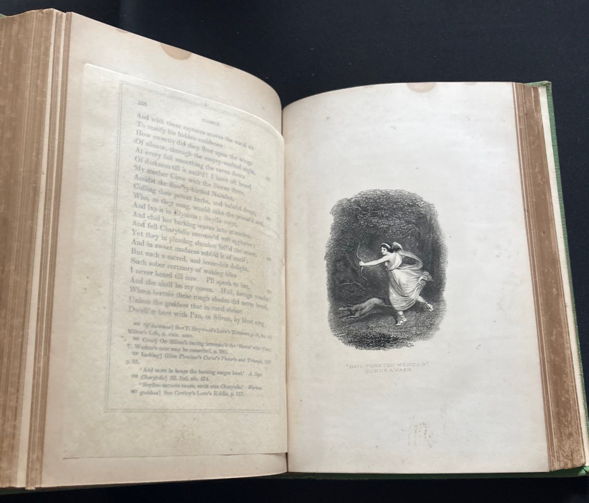 Antique 1800’s Book THE POETICAL WORKS OF JOHN MILTON Paradise Lost/2 Vols. in 1