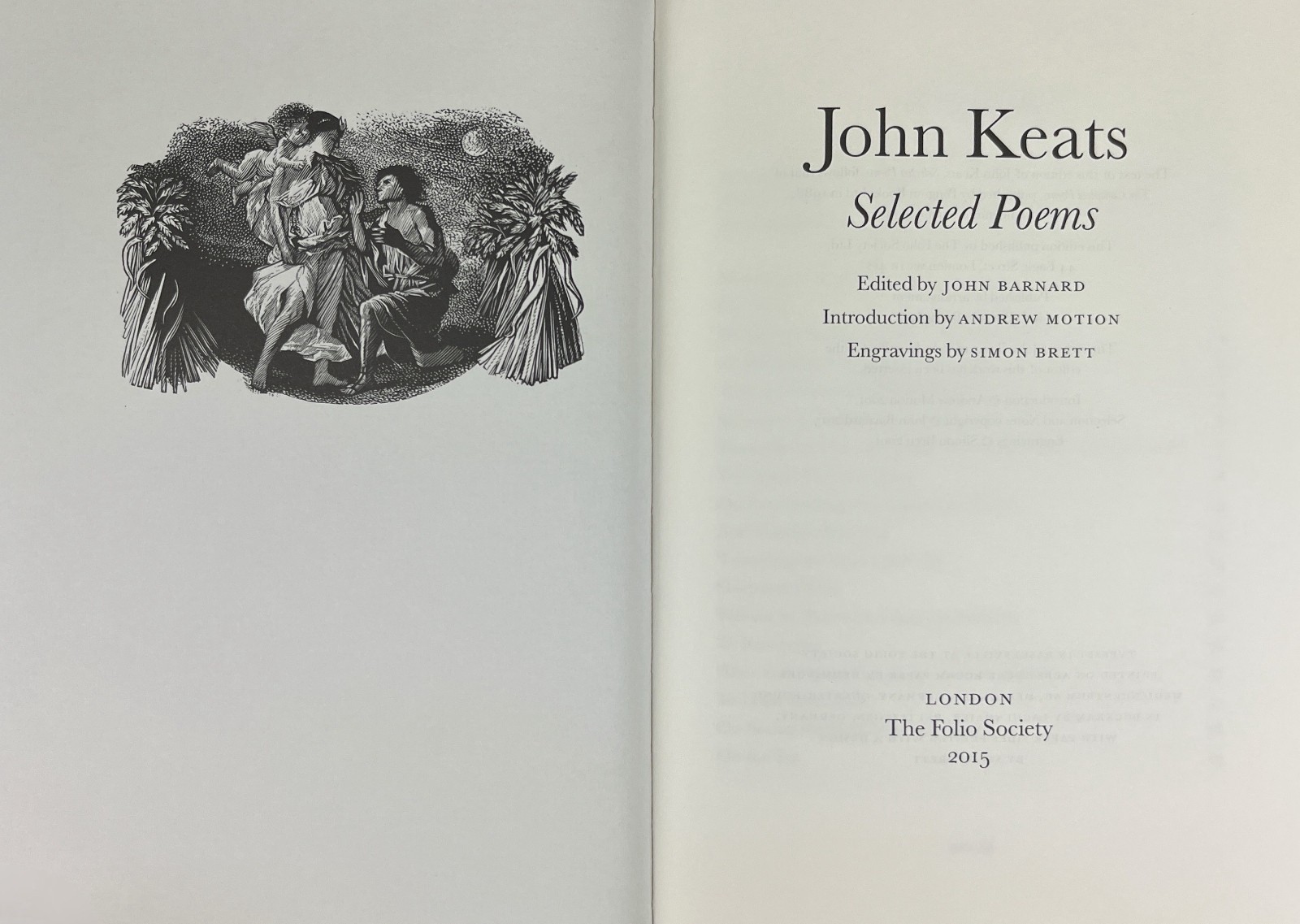 John Keats – Selected Poems. First Folio Society Edition, 2001
