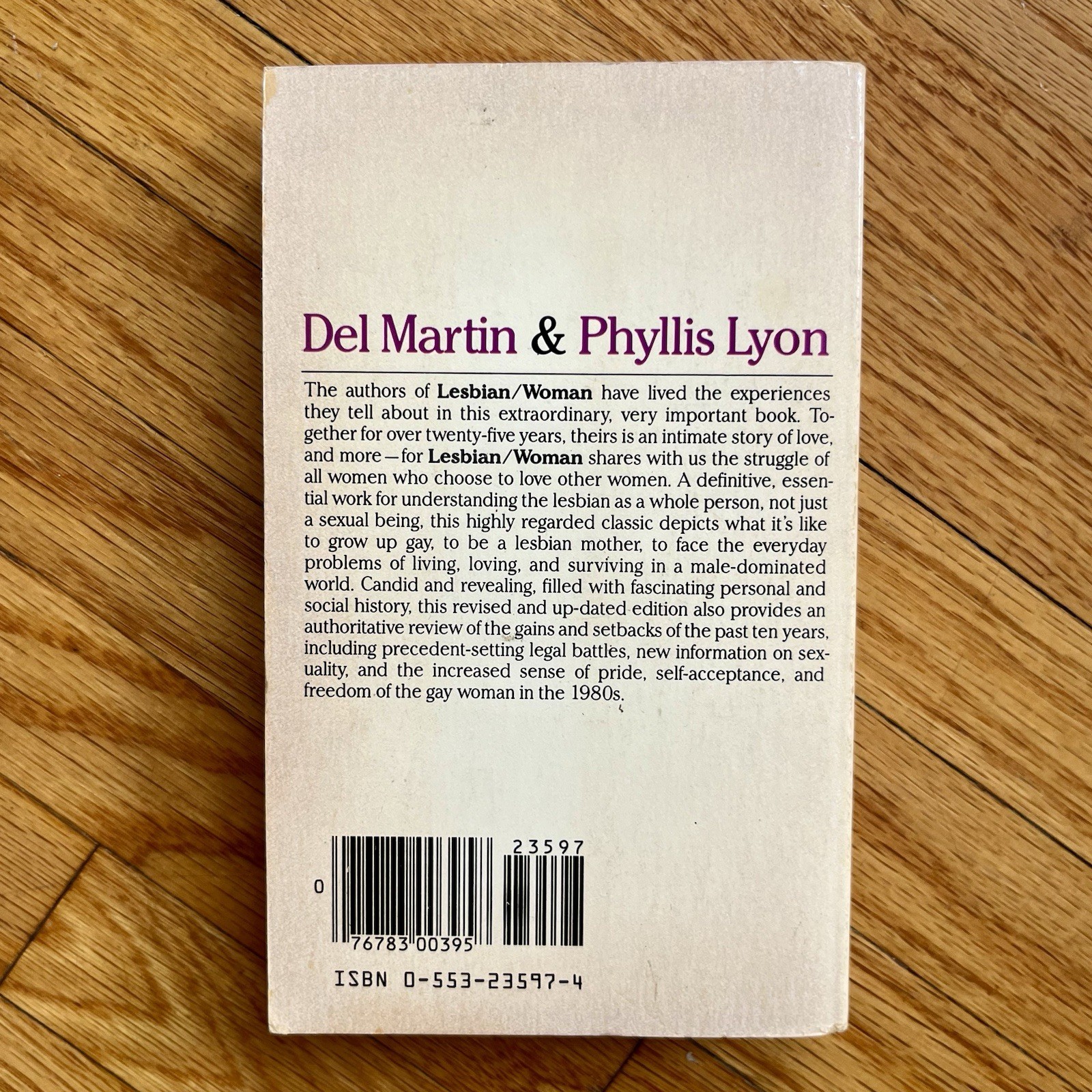 Lesbian Women by Del Martin & Phyllis Lyon 1972 Revised LGBT Queer Vintage PB