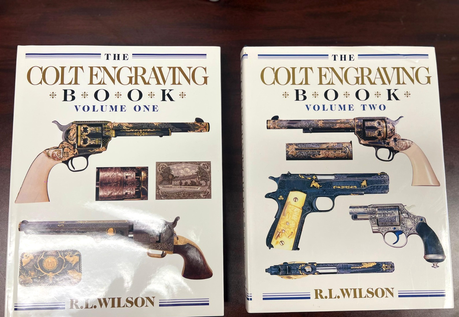 The Colt Engraving Book Vol 1&2 + Silk & Steel Signed Set by R.L. Wilson Ltd Ed