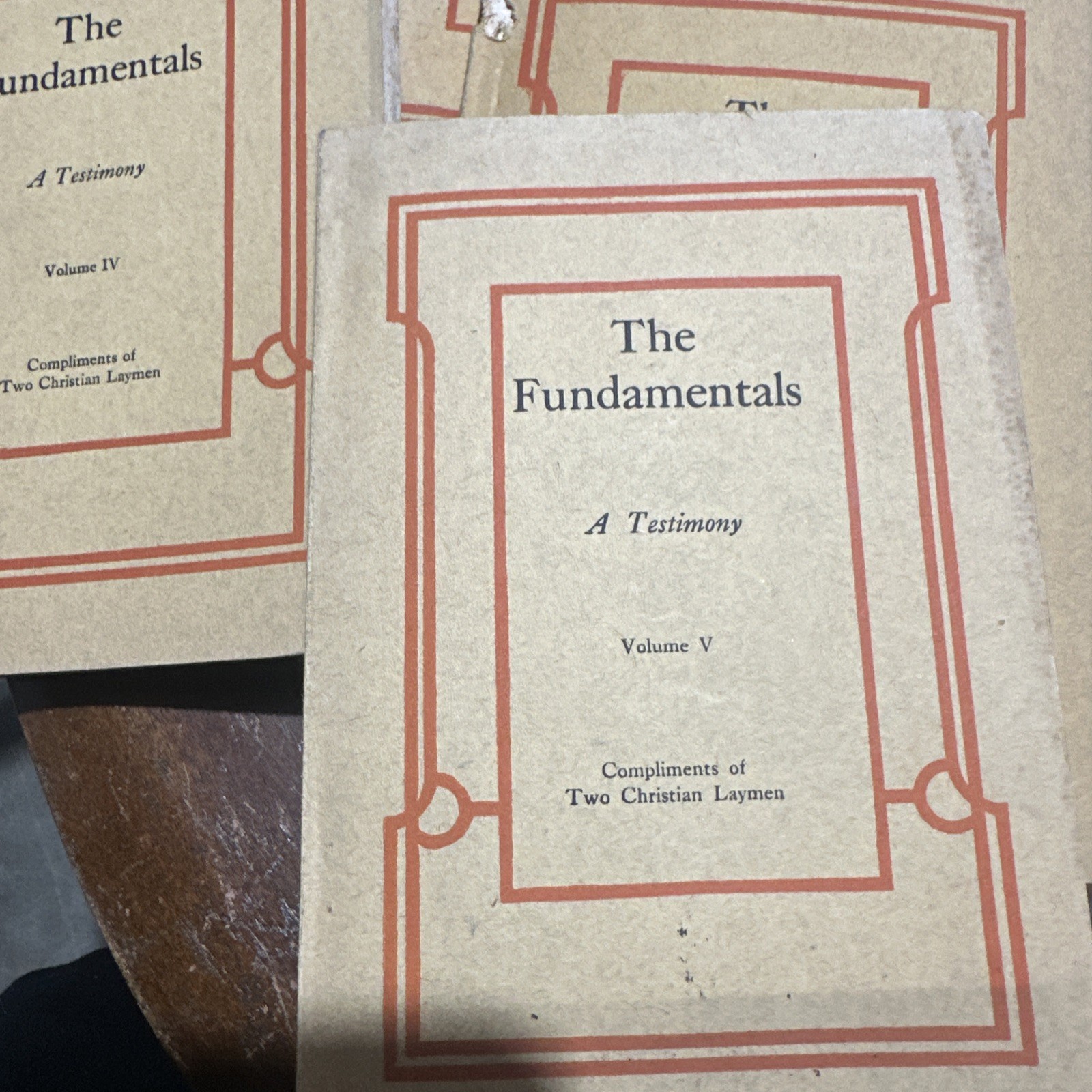 The Fundamentals A Testimony Two Christian Laymen c.1910 Vols 1-5 Vintage Set